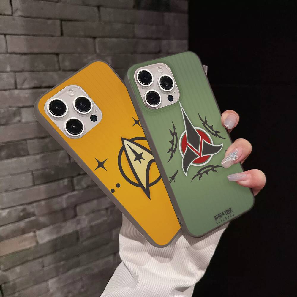S-Star T-Trek Soft Corrugated Phone Case For iPhone 11 12 13 14 15 16 17 Pro Max Plus Pro Shockproof Cover