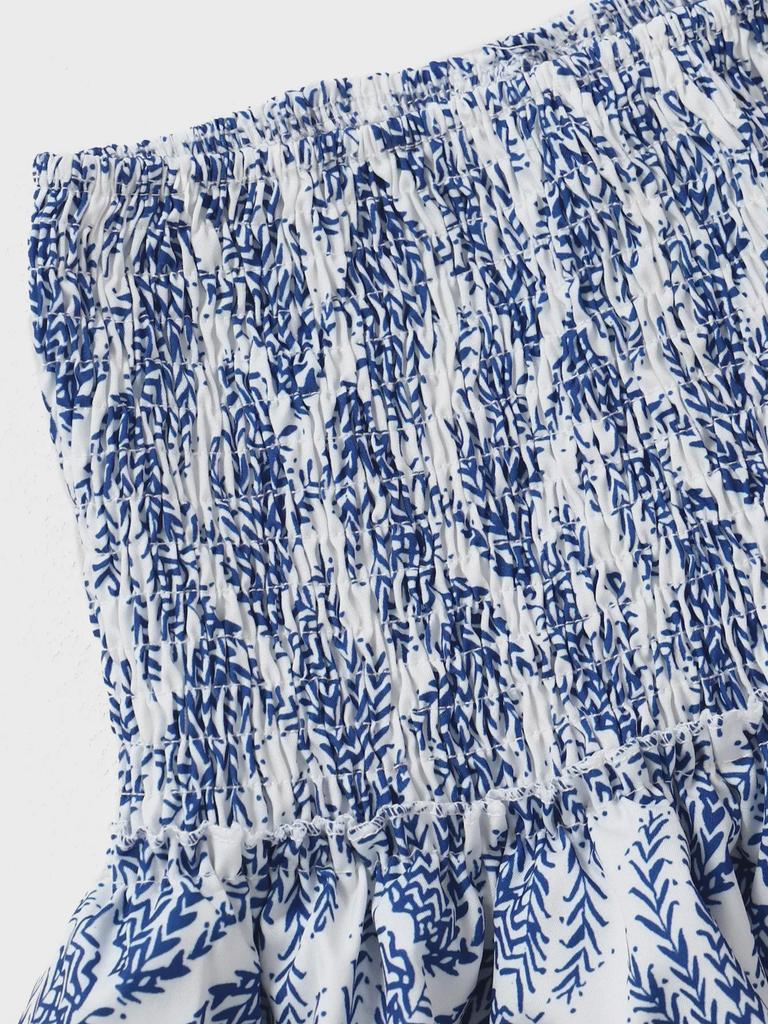 2023 Women's Pleated Ruffle Mini Skirt - Floral Print, 13 Colors Available