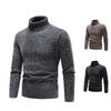 Men's Autumn Winter Plus Velvet Thick High Neck Sweater: European American Fashion Long Sleeve Warm Knitwear Pullover.