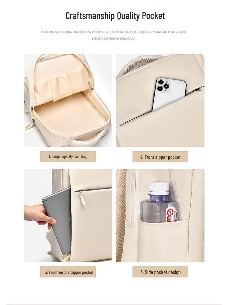 Unisex Double-Layer Backpack: Spacious Business Laptop Bag for Travel, Outdoor Adventures, and School