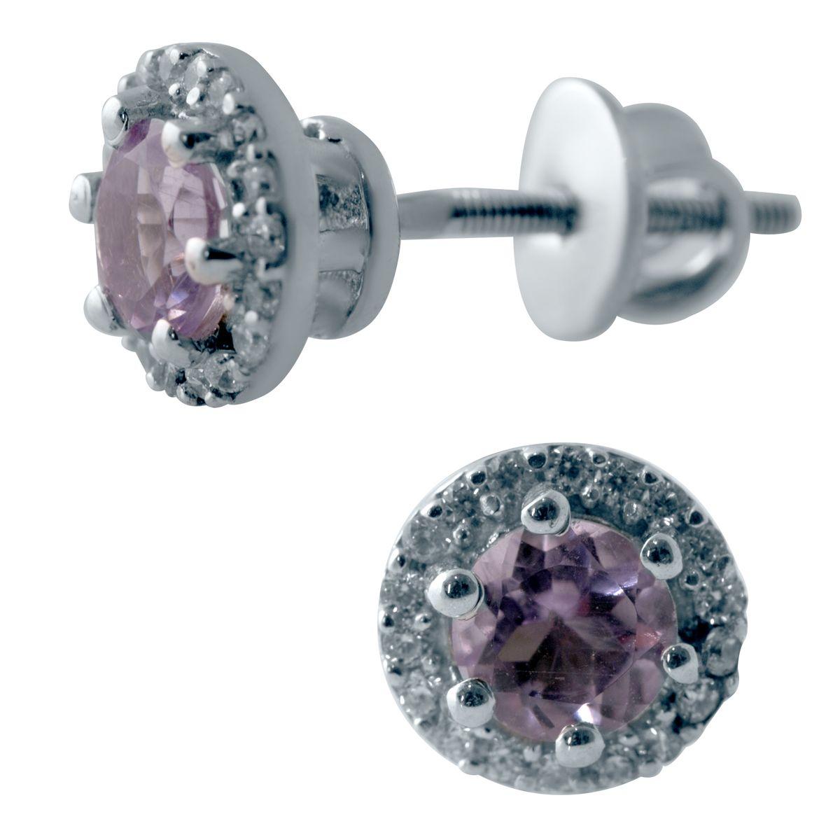 

Срібні сережки з аметистом 1.424ct (2043577) аметист