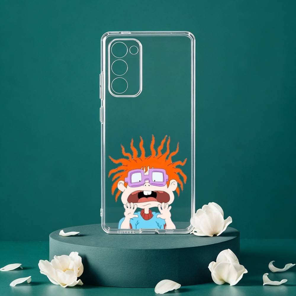 Funny Cartoon R-Rugrats Phone Case For Samsung Galaxy S24 S25 S23 S22 S21 Plus S24 S25 Transparent Cover Case