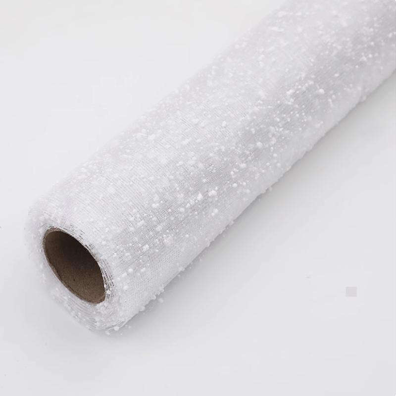 1 Piece of Decorative Holiday Packaging Flower Shop Gift Snow Dot Bag Flower Mesh Christmas DIY Handmade Romantic