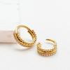 Anillo de Nariz Clicker de Titanio G23 Cartílago de Oreja Tragus Helix Daith Pendientes Redondos Aro CZ 16G Segmento con Bisagra Joyería para Piercing Corporal