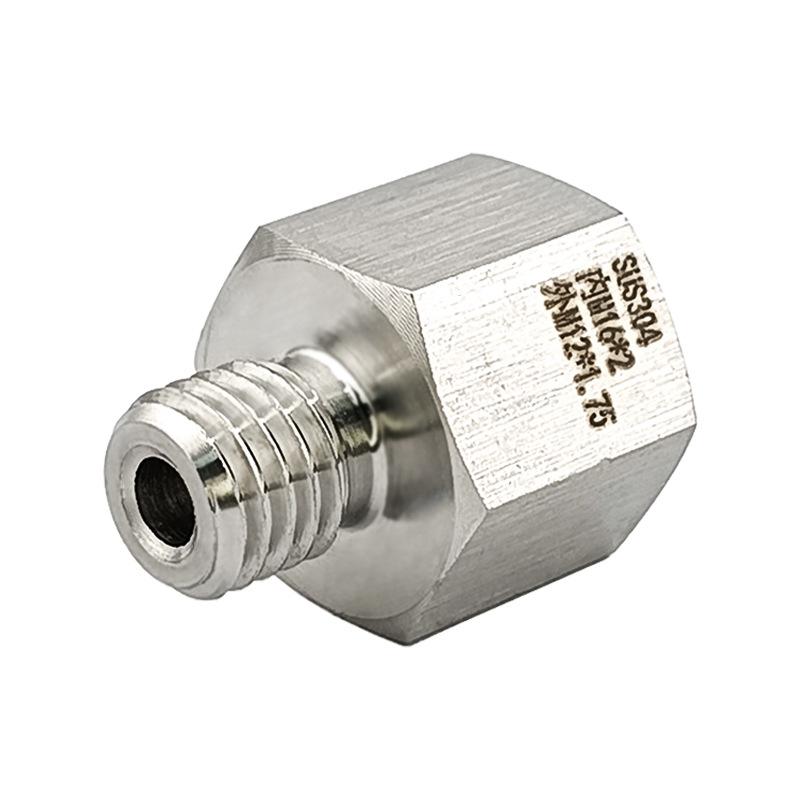 

Stainless Steel 304 Metric Reducing Threaded Fitting: Female M16x2 to Male M12x1.75