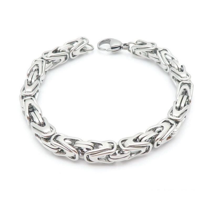 

6 мм хип-хоп мода V-образный титановый стальной мужской браслет четыре цвета ювелирные изделия нержавеющая сталь комбинированная цепочка 20cm