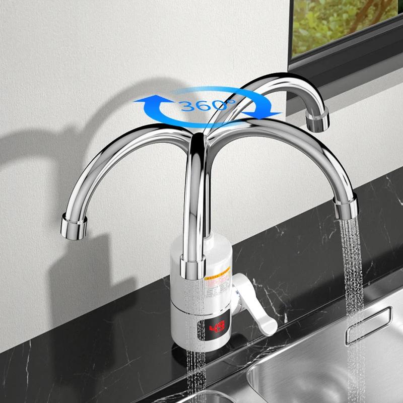 Electric Kitchen Water Heater Tap LCD Digital Instant Heating Water Faucet Heater Waterproof Hot Cold Mixer Tap Kitchen Supplies