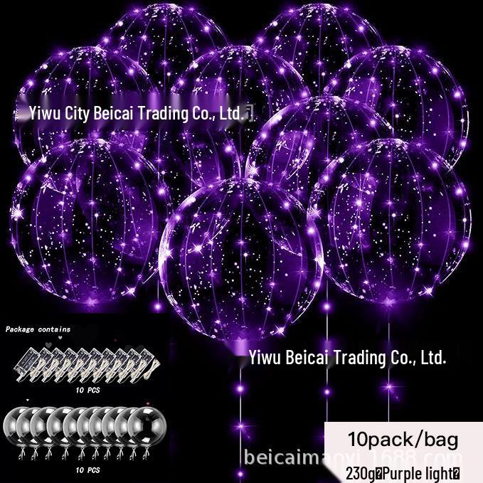 Helium LED Light-Up Balloons for Valentine's, Weddings, Birthdays, and Festivals