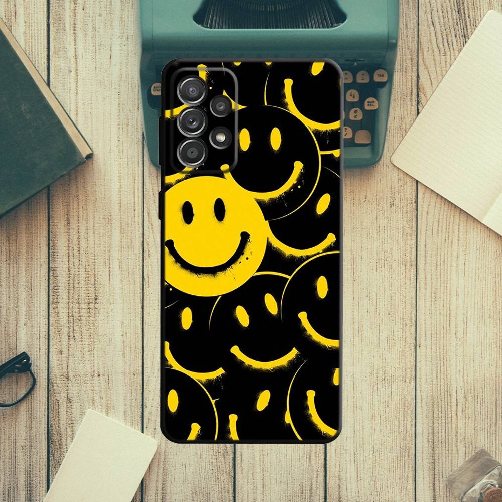 Street Twisty Happy Face Phone Case For Samsung S21,S22 Ultra,S20,S30 plus,S22 plus,S23,S30 ultra 5G Silicone Cover