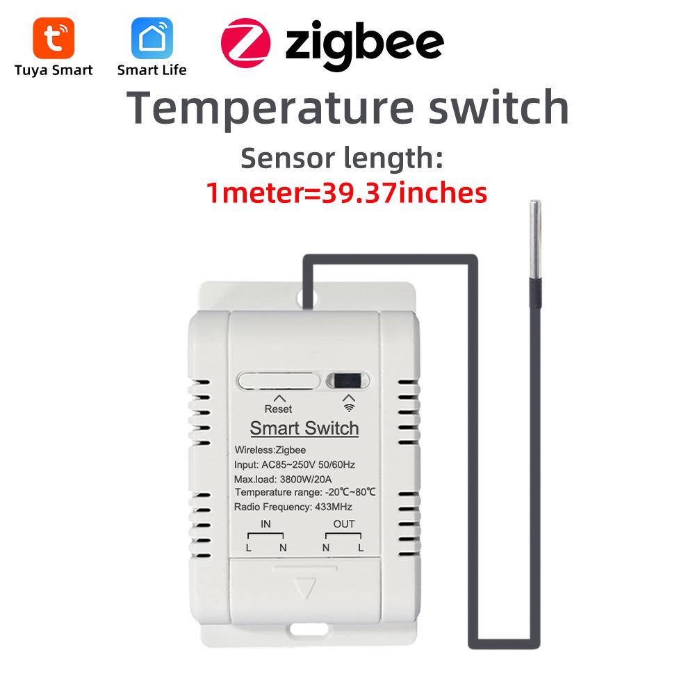 Smart Zigbee Temperature and Humidity Switch with Alexa/Google Voice Control