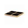 Plateau avec compartiments - Gift Decor - MALI-991 B - Noir - 31x3x31 cm - Lot de 6 - Vaisselle de service