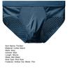 Men Briefs Mesh Stretchy Breathable Solid Color Plus Size Hollow Out U Convex Panties Underwear for Home