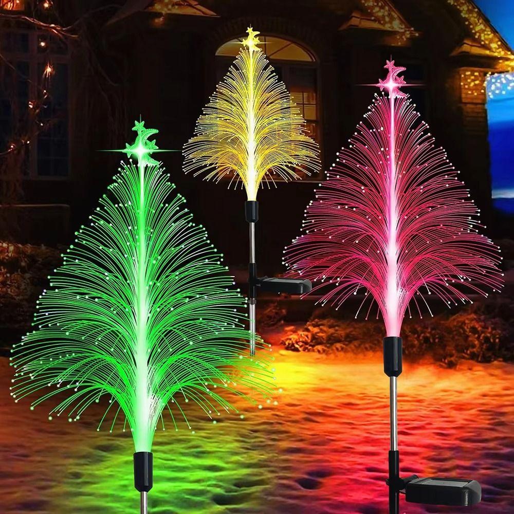 Color Changing Fiber Optic Reed Lamps 5-Layer LED Outdoor Lights Yard Atmosphere