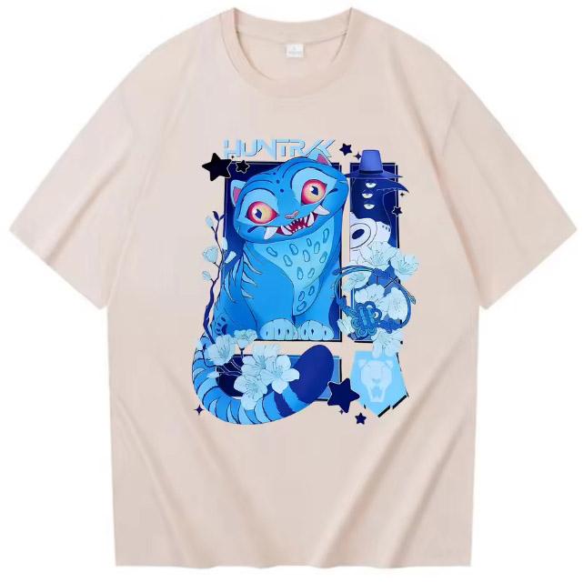 KPop Demon Hunters Derpy Tiger 2025 New Movie High Quality Cotton Harajuku O-neck Casual Shirt Gift