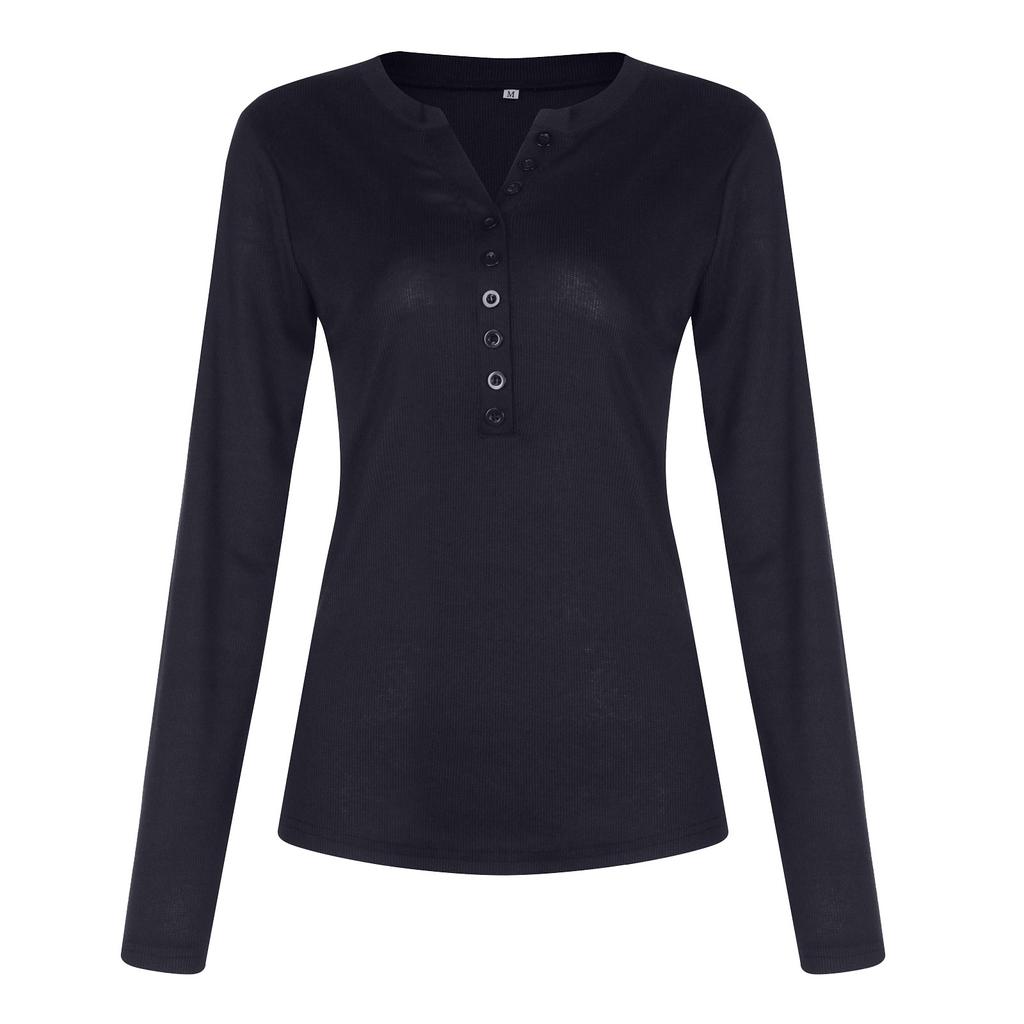 Damen-Tuniken mit Brustausschnitt, langärmelige Hemden, Bluse mit U-Ausschnitt, lässige Oberteile