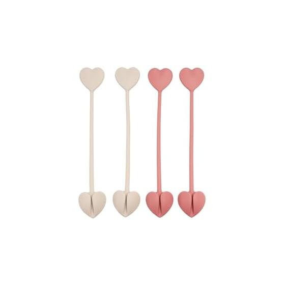 [Afternoon Tea Living] AfternoonTea LIVING Chopping Board/Cutting Board/For Cooking GL82 Heart Silicone Loop 4P Set Pink