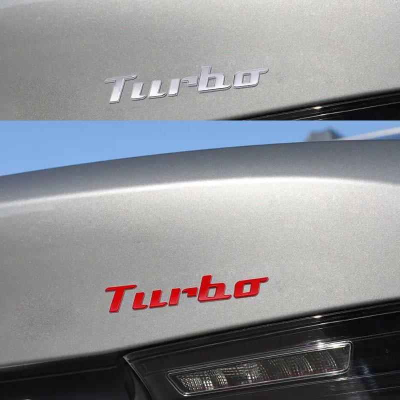 3D Premium TURBO for Turbocharger Boost Loading Boosting car Fender trunk Rear Bonnet Decal Emblem Badge Sticker Accessories