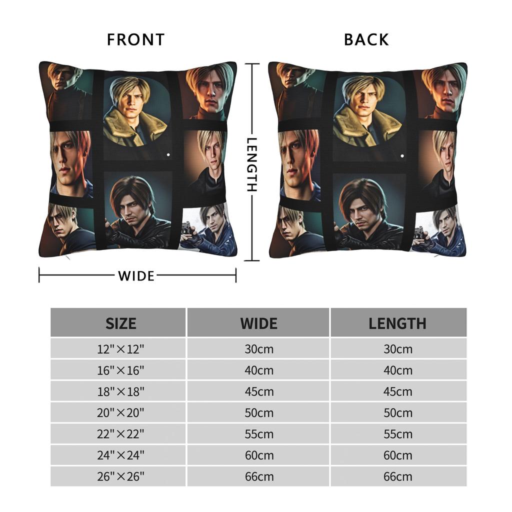 Leon Kennedy Pillow Cover Comfy Cushion Cover Morden Pillow Case For Sofa Car Home Decor