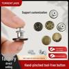 Alloy Pants Button: Hand-Pinched, Nail-Free, No-Sew Waist-Cinching Buckle for Clothing Accessories