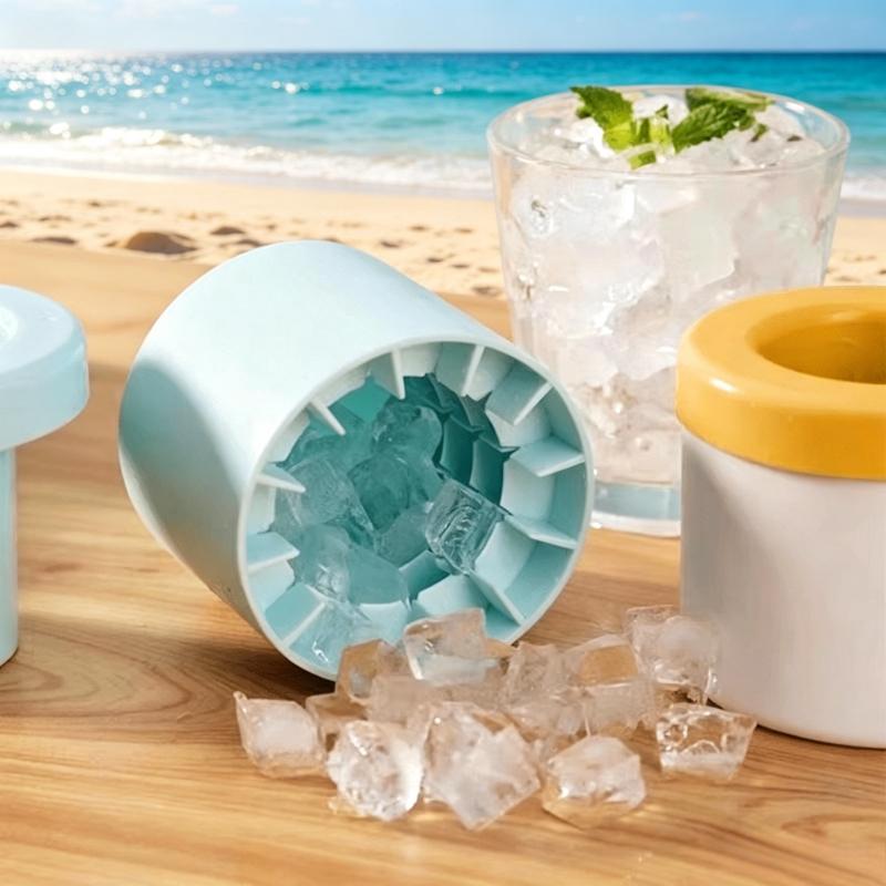 Silicone Ice Cube Mold Round Ice Bucket Summer Homemade DIY Refrigerator Freeze Ice Maker Creative Ice Cube Mold Barware Tools