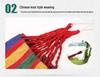Double Outdoor/Indoor Hammock Bed: Adult Swing, Hanging Rope Chair & Rocking Net for Sleeping