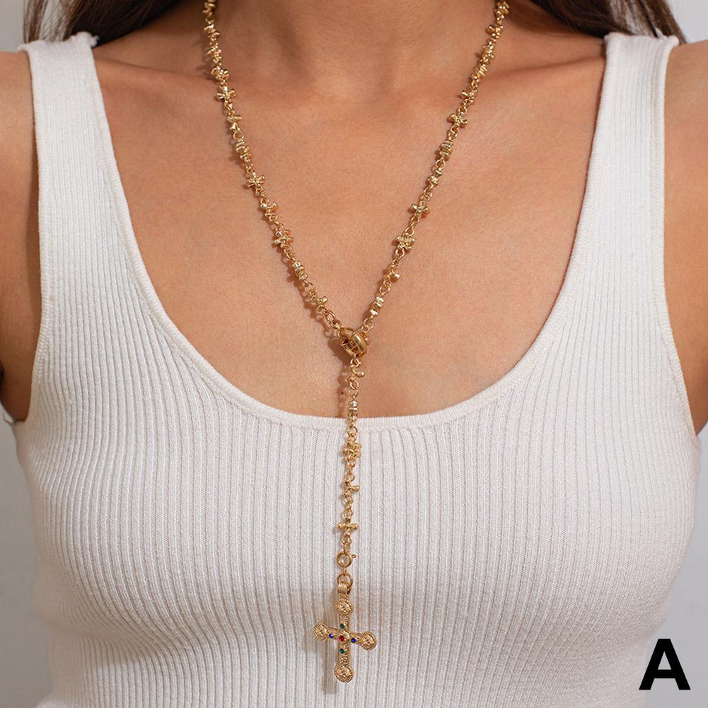 

Цветное стеклянное длинное Y-образное ожерелье, богемная металлическая цепочка, ключица, подарок на тело, ювелирное украшение для вечеринки Z6N0 Golden-1pcs