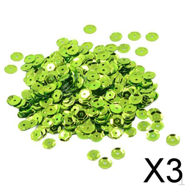 

3x400 штук круглые выпуклые рассыпные пайетки швейное украшение 7 мм зеленый