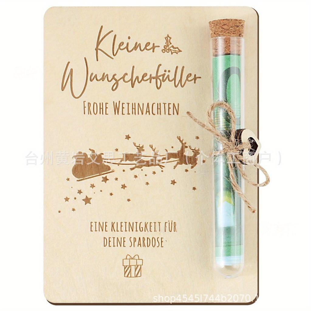 1Pc Wooden Wishing Wedding Gift Envelope Test Tube Crafts for Wedding Party Gifts
