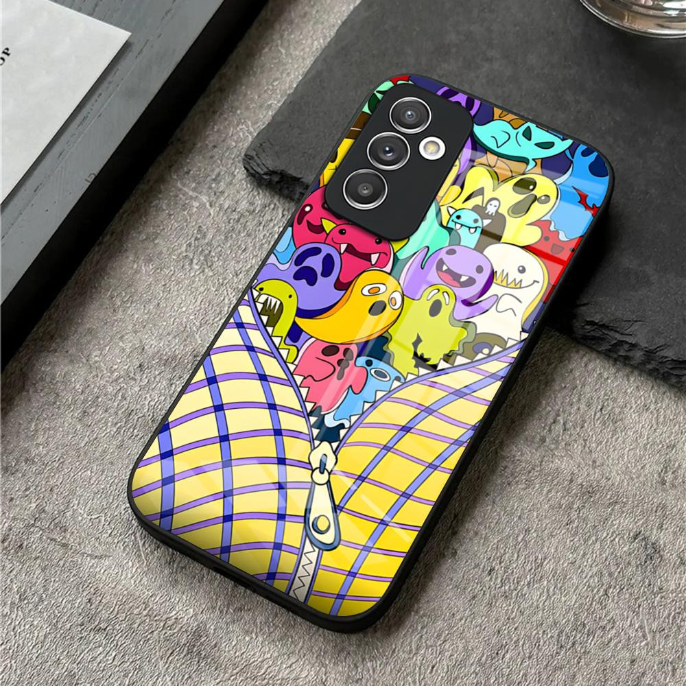 

Monster Party Phone Case For S25 Ultra Samsung S26 S23 S24 Plus S22 S20 S21 Fe A54 A34 A53 A16 Glass Cover Samsung s22plus