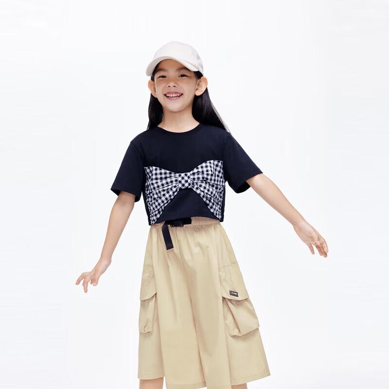 little MO&Co. Girls  Moisture-Wicking Sweet Bow Short-Sleeve T-Shirt 100