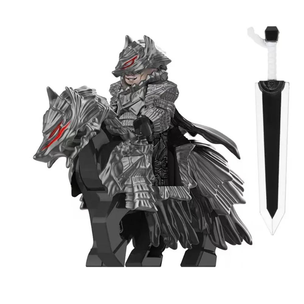 Medieval Round Table Knights Assemble Compatible Bricks Berserk Guts Puzzle Action Figures Model Building Blocks Doll Toy Gifts