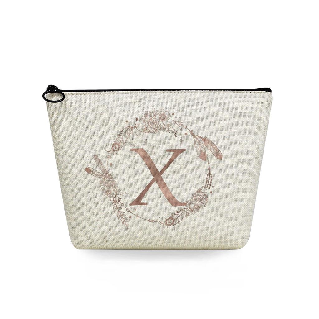 Women Circular letter Print Cosmetic Bag Toiletries Organize Travel Storage Case 6751 KTB
