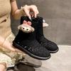 Thin Breathable Flat Bottom Long and Short Boots Children's Spring and Summer French Hollow Women's Martin Boots