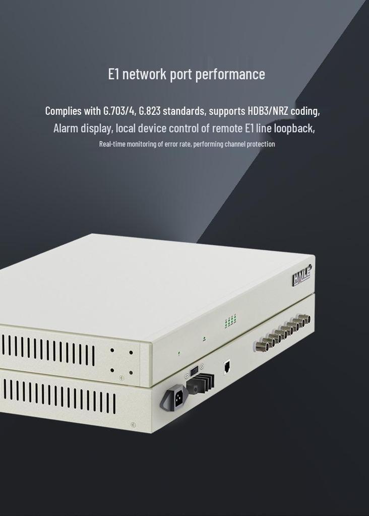 HAILE Protocol Converter: 4-way E1 to Ethernet, Rack-mounted, Dual Power Supply
