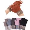 Warm Knitted Fingerless Gloves Thick Winter Warm Gloves New Half Finger Gloves  Women Men
