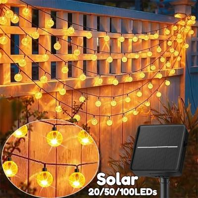 5/7/12M Outdoor Garten LED Solar Bubble Ball Lichterkette Hochzeitsfeier Zuhause Balkon Weihnachtsdekoration Girlande Lichterfee
