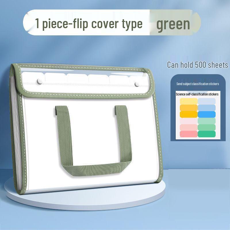 Accordion File Bag for Students: Test Paper and Subject Classification Storage Album