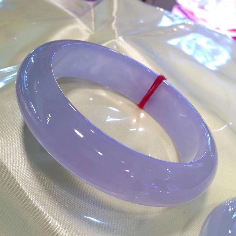 Violet Jade Bangle: Myanmar Old Mine Ice-Waxy Concubine Bracelet - Women s Spring Style Gift 59mm