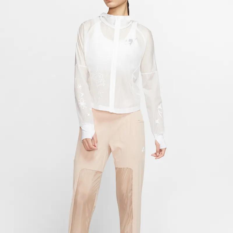 Nike Jackets Women's White Hooded Thin Other (Unisex) Jackets CW1562 100