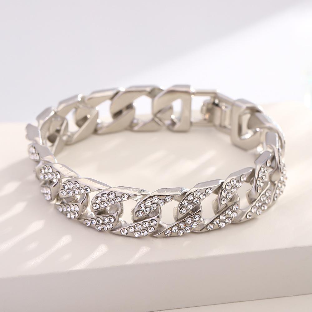 13mm Hip Hop Cuban Chain Bracelet - Fashion Jewelry for Men