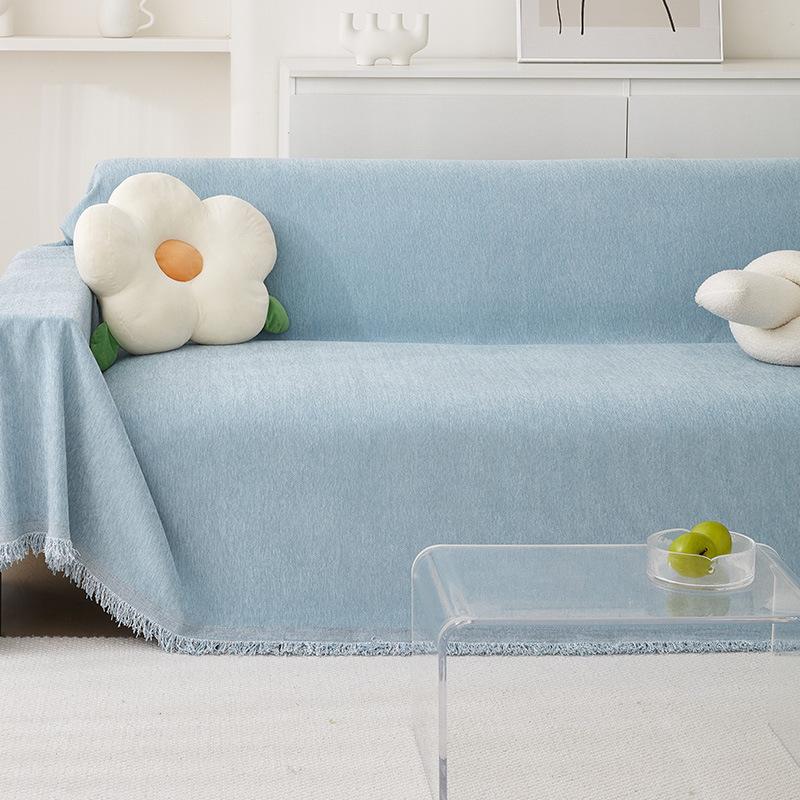 

Однотонное водонепроницаемое полотенце для дивана из синели Four Seasons Universal Sofa Cover All-inclusive Universal Simple Sofa Blanket 180X130CM