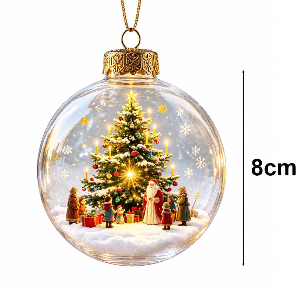 Lighted Christmas Tree Bauble Plastic Hanging Ornament New LED Light Ball Home Decor