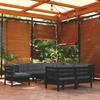 Day and Night - Day and Night Garden Furniture 10 Pieces with Black Cushions Solid Pine Wood