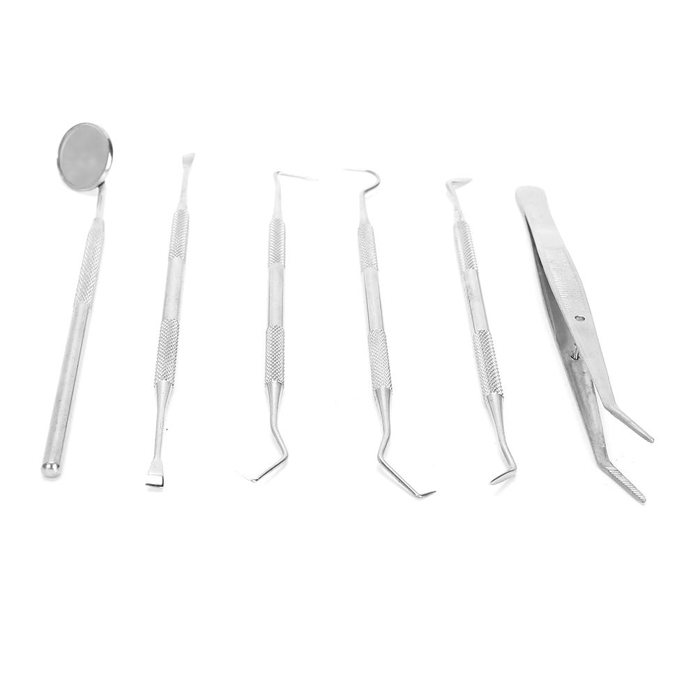 6pcs / set Dental Tartar Scaler Teeth Pick Spatula Dental Instruments Dentist Oral Care Tools