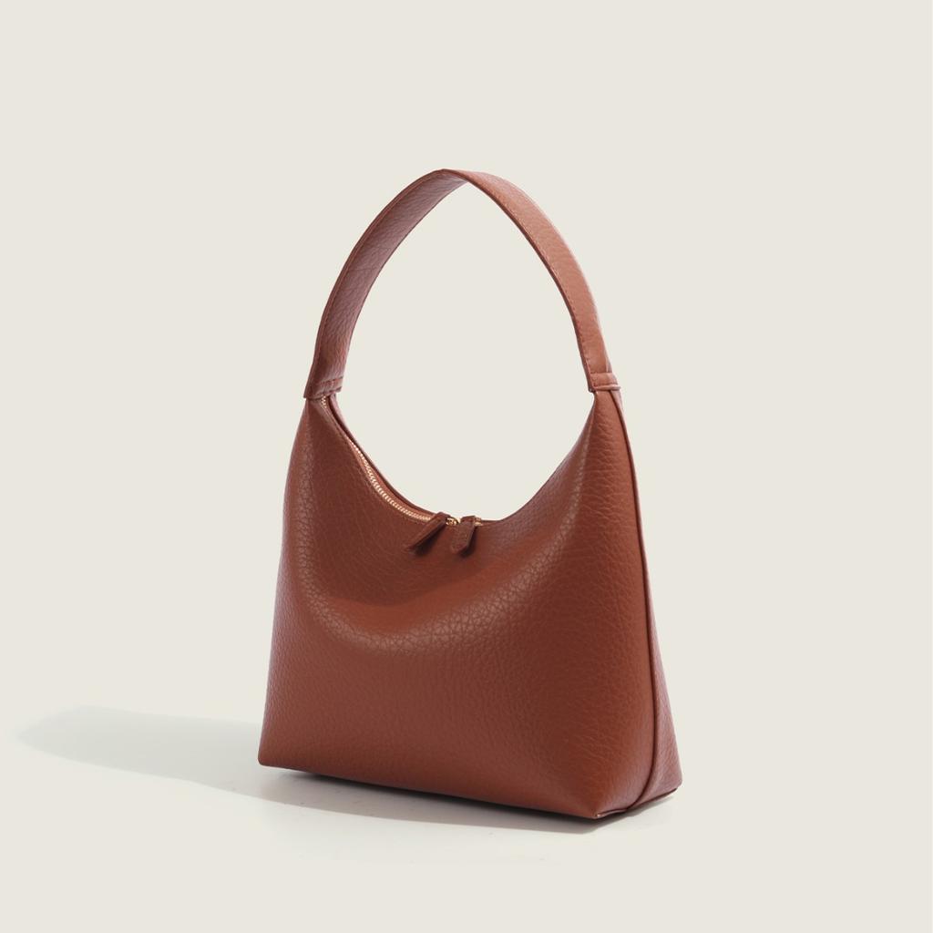 High-end Korean Bags for Women Solid Color Gentle Lady Handbags Simple and Versatile Shoulder Bag Underarm Bag Autumn and Winter