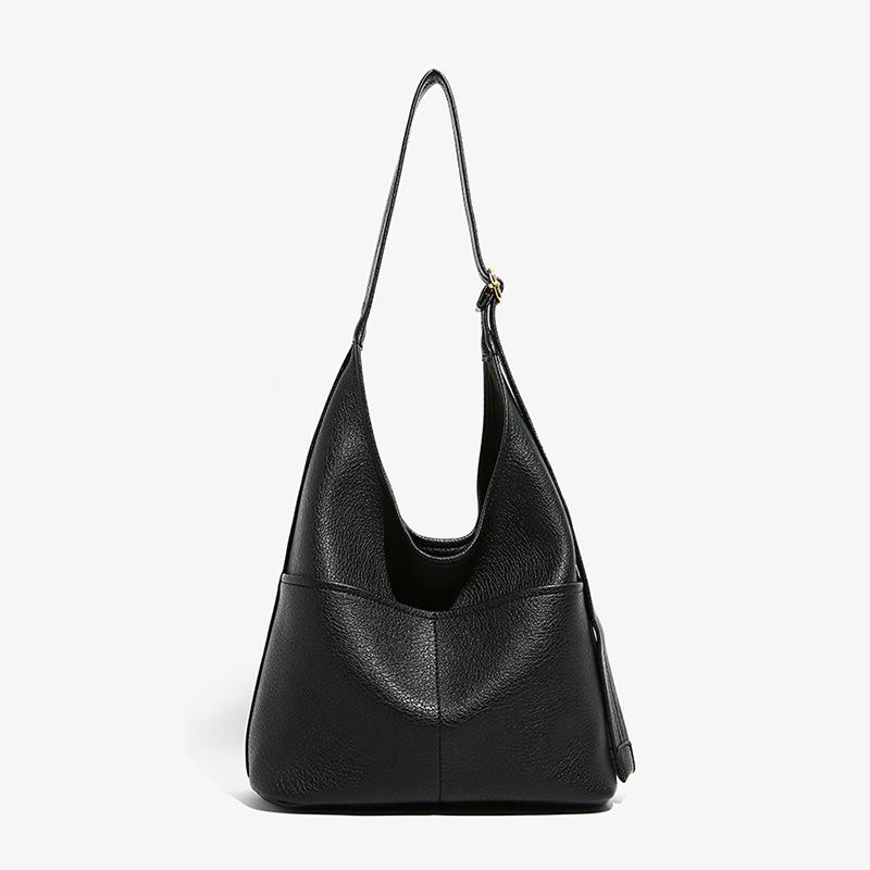 

Soft leather bag women s new high-end simple commuter underarm bag large-capacity messenger shoulder bag