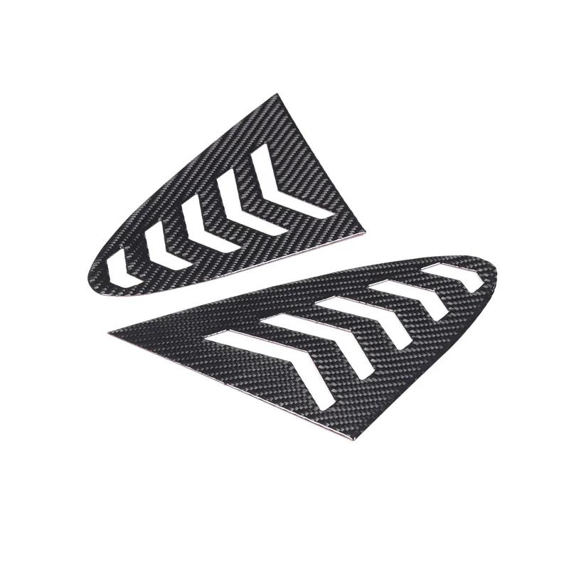 For Porsche Taycan -2025 Soft Carbon Fibre Car Rear Window Triangle Cover Decorate Stickers Car Accessories Carbon Fiber