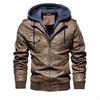 Men's Hooded PU Leather Jacket & Coat Set - Autumn/Winter 2026