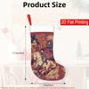 Christmas Decoration Fireplace Hanging Stocking1pc Festive Christmas Stocking with Santa Claus & Reindeer Desi