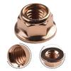 1pcs Copper Exhaust Nuts M8 Copper-plated Heads Stud Locked Nuts Copper Bolts Screws Bolt Screws Turbo Exhaust Stud Hex